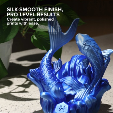 Statueta cu doi pesti printata din filament Polymaker Panchroma PLA Silk Gradient Water 1kg - Filamente3D.ro