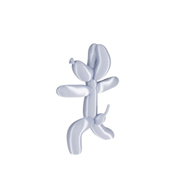 Catel din baloane printat 3D din filament Polymaker Panchroma PLA Silk Silver - Filamente3D.ro
