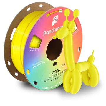 Rola si statueta girafa printata din filament Polymaker Panchroma PLA Silk Yellow - Filamente3D.ro