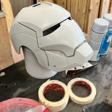 Casca Ironman printata din filament Polymaker PolyLite CosPLA versiunea A 1kg - Filamente3D.ro