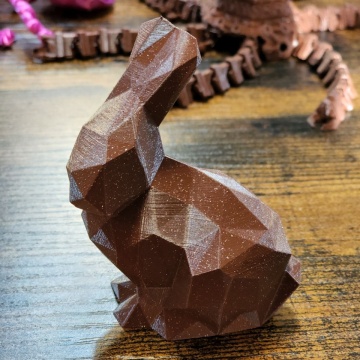 Piesa printata din filament Polymaker PolyLite PLA Galaxy Dark Red cu particule de aluminiu pentru efect lucios și printuri decorative - Filamente3D.ro