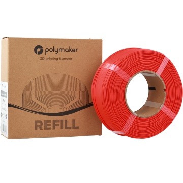 Filament 1.75 mm Polymaker Refill Panchroma PLA Red (rosu) 1kg - ambalaj si rola - Filamente3D.ro