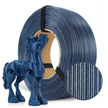 Rezerva de filament, macro si cal printat din filament Rosa3D Refill PLA Galaxy Navy Blue 1kg - Filamente3D.ro