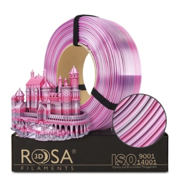 Rezerva de filament, ambalaj si castel printat din filament Rosa3D ReFill PLA Multicolor Silk Flower 1kg - Filamente3D.ro