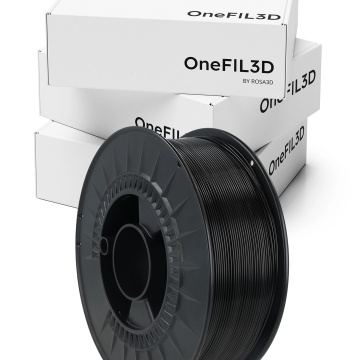 Rola de filament 1.75 mm Rosa 3D OneFil PETG Black 1kg si ambalaj cutie de carton - Filamente3D.ro