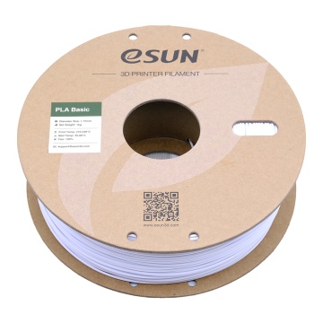 Vedere rola de filament 1.75mm eSun PLA Basic Cold White 1kg - Filamente3D.ro