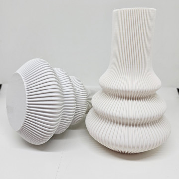 Vaze printate din filament 1.75mm F3D Premium PLA-HD White si Cold White - Filamente3D.ro
