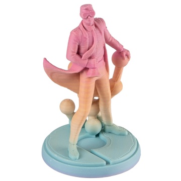 Om de știință Polyman printat din filament Polymaker Panchroma PLA Gradient Matte Pastel Rainbow 1kg - Filamente3D.ro