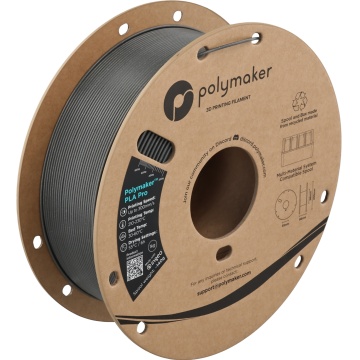 Rola de filament 1.75mm Polymaker PLA Pro - High Speed Tough PLA Metallic Chrome (argintiu) 1kg