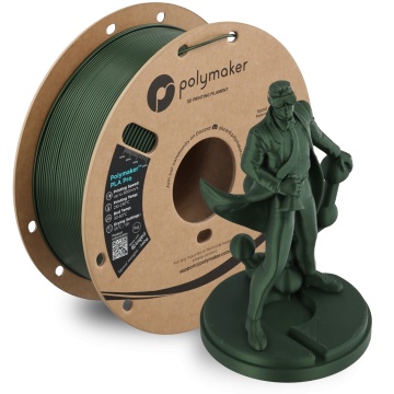 Rola si statueta printata din filament 1.75mm Polymaker PLA Pro - High Speed Tough PLA Metallic Green (verde) 1kg