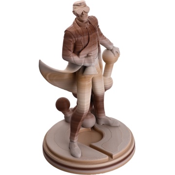 Statueta Polyman printata din filament 1.75mm Polymaker PolyTerra PLA Gradient Cappuccino 1kg - Filamente3D.ro