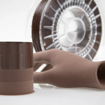 Rola si mana printata din filament ColorFabb Varioshore TPU Dark Brown 700g - Filamente3D.ro