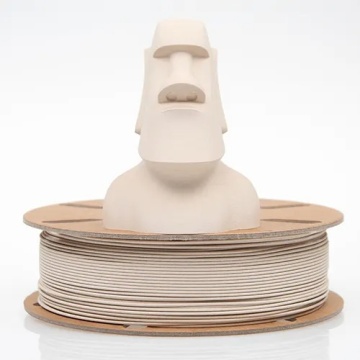 Rola si statueta Moai printata din filament ColorFabb Vibers PLA White 750g - Filamente3D.ro