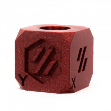 Cub printat 3D din filament FormFutura Galaxy PLA - Ruby Red (rosu) 750g - Filamente3D.ro