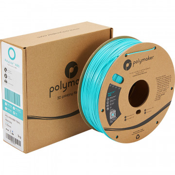 Rola si ambalaj filament Polymaker PolyLite ABS Teal (turcoaz) 1kg - Filamente3D.ro
