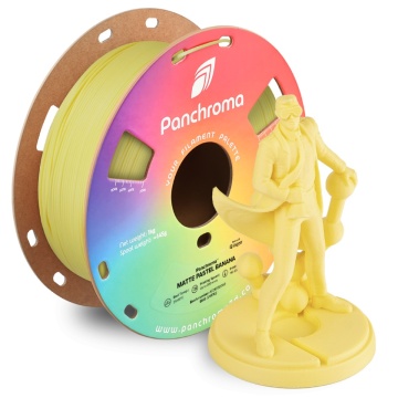 Statueta Polyman printata 3D din filament Polymaker Panchroma PLA Matte Pastel Banana (galben deschis)1kg si rola - Filamente3D.ro