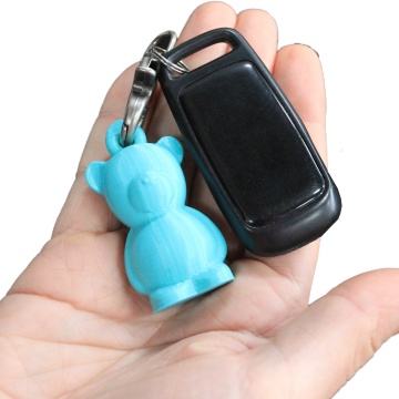 Keychain charm ursulet printat din filament Polymaker PolyFlex TPU-90A Teal 750g - Filamente3D.ro