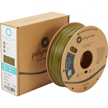 Filament Polymaker PolyLite PLA PRO Army Green (verde)1kg - ambalaj si rola - Filamente3D.ro
