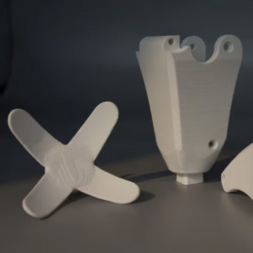 Piese tehnice printate 3D din filament Polymaker Polymax Tough Petg White 750g - Filamente3D.ro
