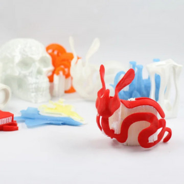 Iepuras si alte piese printate cu structura suport din filament Polymaker PolySupport Breakaway 750g - Filamente3D.ro