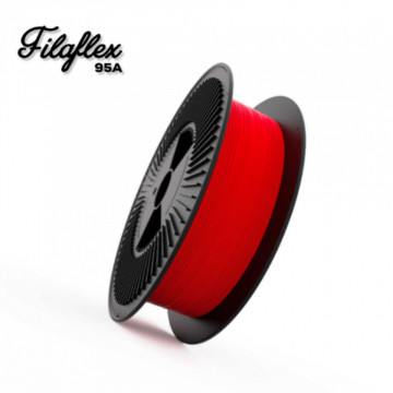 Filament Recreus FilaFlex Medium 95A Red (rosu) 3kg si text - Filamente3D.ro