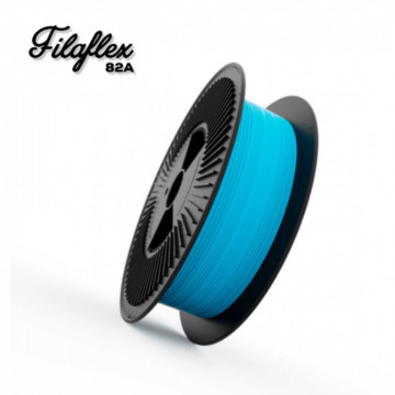 Filament Recreus FilaFlex Original 82A Blue (albastru) 3kg si text - Filamente3D.ro