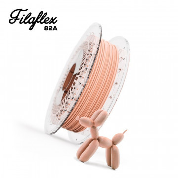Catel printat 3D din filament Recreus FilaFlex Original 82A Nude (bej) 500g si rola si text - Filamente3D.ro
