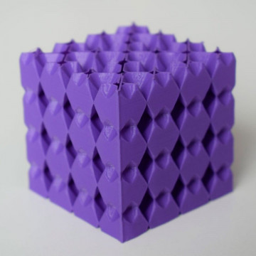 Cub printat din filament SmartFil Flex - TPU 93A - Wisteria (violet) 750g - Filamente3D.ro