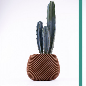 Ghiveci pentru cactus printat 3D din filament Sustainable SmartFil PLA OLIVE Natural (natural) 750g - Filamente3D.ro