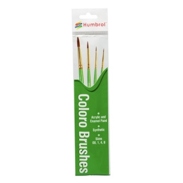 Set de pensule Humbrol AG4050 Brush Pack - dimensiuni 00/1/4/8 - Filamente3D.ro