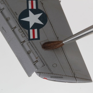 Detaliu aripa avion printat cu set de uzura Revell (6 pigmenti) - Filamente3D.ro