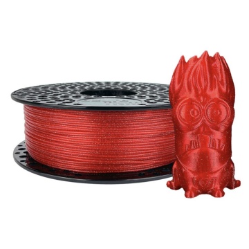 Filament 1.75 mm AzureFilm PLA Glitter Red (rosu) 1kg