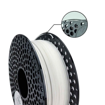 Rola si detaliu filament AzureFilm PLA Original White 1kg - Filamente3D.ro