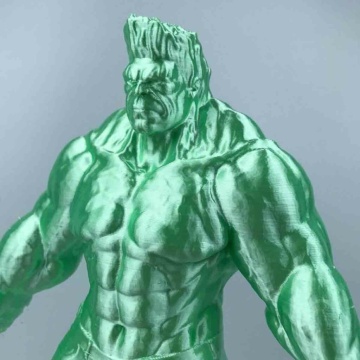 Statueta Hulk printata din filament 1.75 mm AzureFilm PLA Silk Aquamarine (verde) 1kg