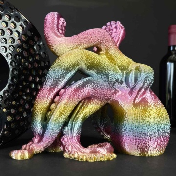 Macro caracatita printata din filament AzureFilm PLA Silk Rainbow Tropicana 1kg - Filamente3D.ro