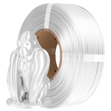 Filament 1.75 mm AzureFilm ReFill PLA Silk White (alb) 1kg