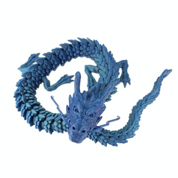 Dragon flexibil printat din filament Fiberlogy Easy PLA Spectra Blue 850g - Filamente3D.ro