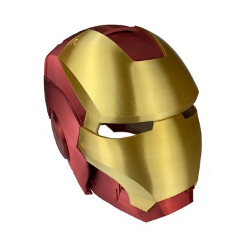 Carca Iron Man printata din filament Fiberlogy FiberSilk Gold 850g si din alte culori - Filamente3D.ro
