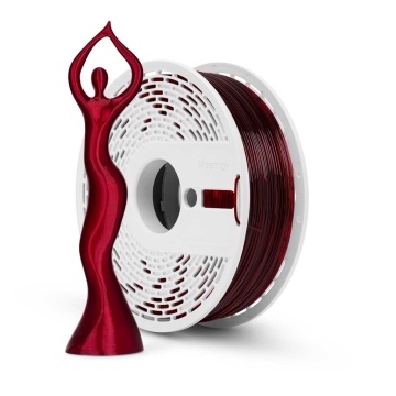 Rola si statueta printata din filament 1.75 mm Fiberlogy HS PLA CLEAR Burgundy (rosu transparent) 850g - Filamente3D.ro