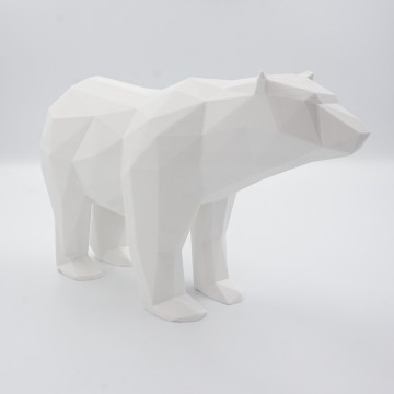 Urs printata din filament Fiberlogy Matte PET-G White 850g - Filamente3D.ro