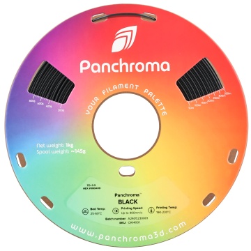 Vedere frontala rola de filament 1.75 mm Polymaker Panchroma CoPE Black 1kg - Filamente3D.ro