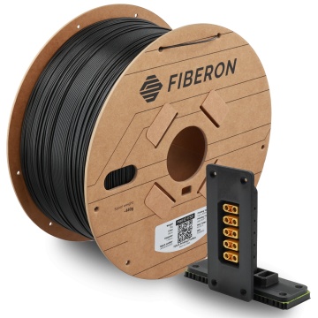 Piesa printata si rola de filament Polymaker Fiberon PA612-ESD Black 3kg - Filamente3D.ro
