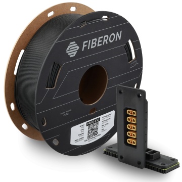 Piesa printata si rola de filament Polymaker Fiberon PA612-ESD Black - Filamente3D.ro