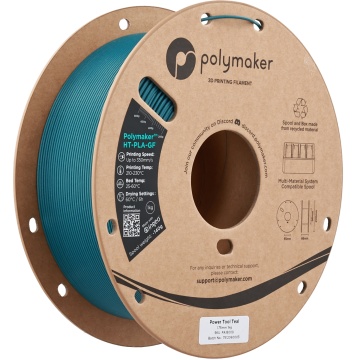 Rola vertical filament Polymaker HT-PLA-GF Power Tool Teal 1kg - Filamente3D.ro