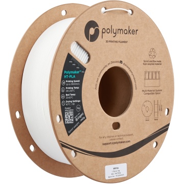 Rola vertical filament Polymaker HT-PLA White 1kg - Filamente3D.ro
