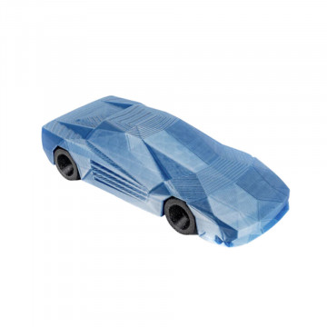 Masinuta de curse printata din filament Polymaker Panchroma PLA Dual Silk Beluga Silver-Blue - Filamente3D.ro
