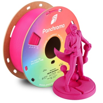 Rola si statueta Polyman printata din filament Polymaker Panchroma PLA Neon Magenta - Filamente3D.ro