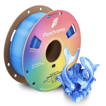 Rola si pesti printati din filament Polymaker Panchroma PLA Silk Gradient Water 1kg - Filamente3D.ro