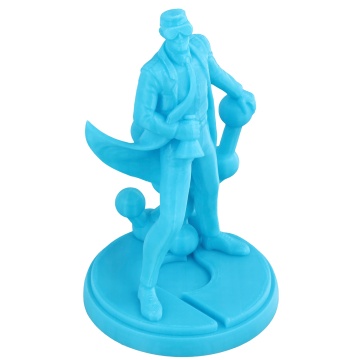 Statueta Polyman printata din filament Polymaker Panchroma PLA Translucent Cyan 1kg - Filamente3D.ro