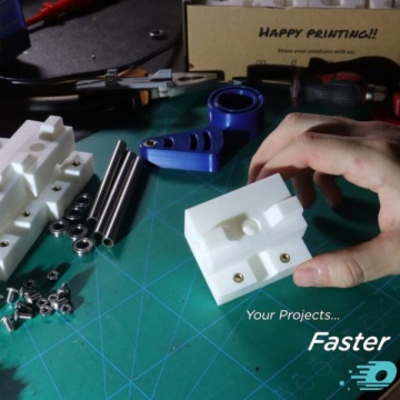 Piesa printata din filament Polymaker PolySonic PLA White 1kg - Filamente3D.ro